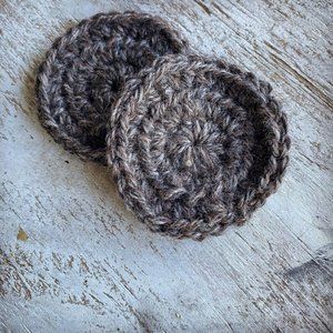 Gray Car Coasters, Crochet Car Coasters, Soft Car Coasters, Car Accessories